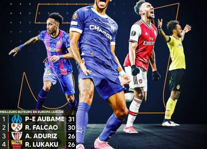 Record-UEFA : Aubameyang devient le roi de l'Europa League