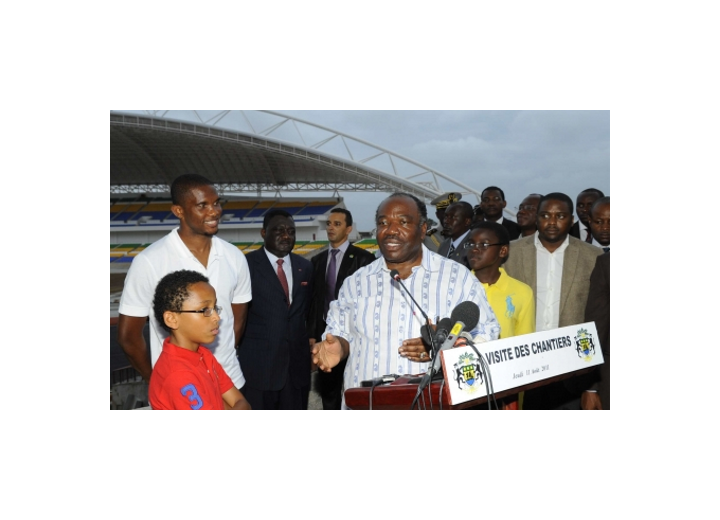 Eto'o en visite au Gabon
